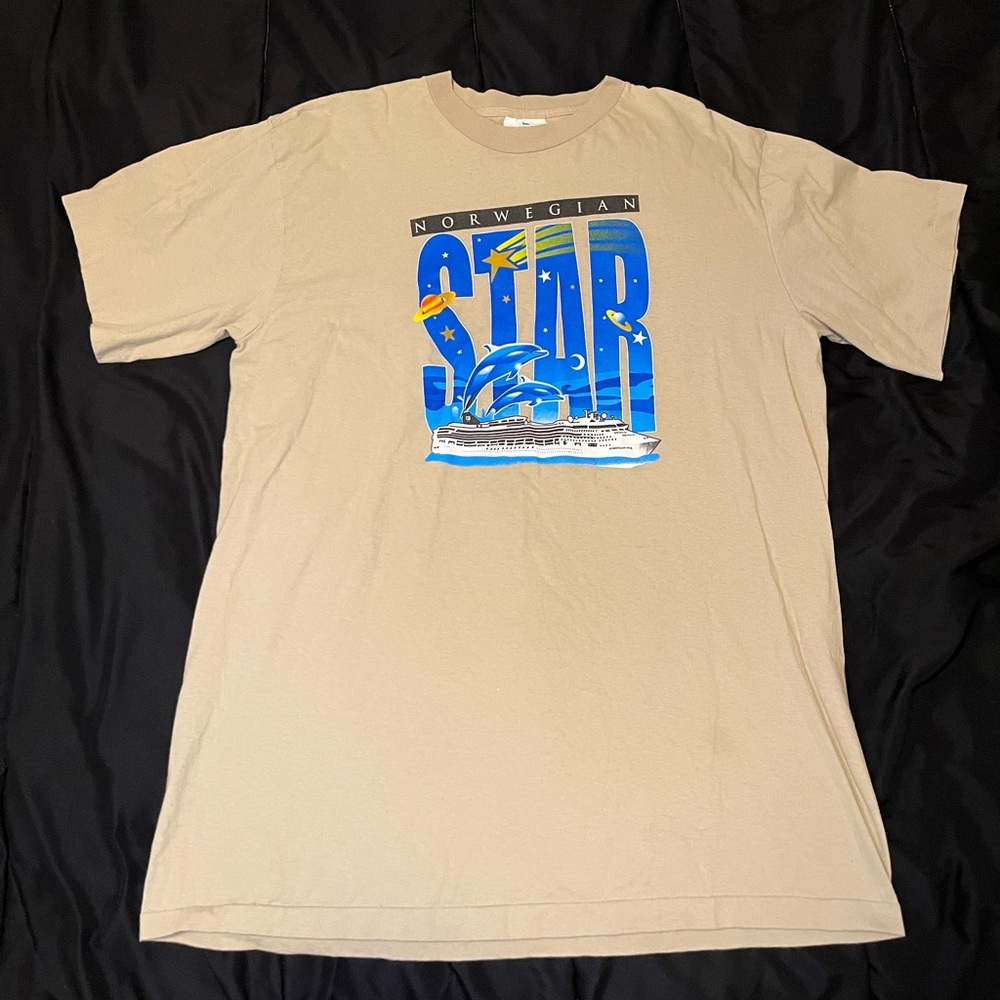 Vtg 90s Norwegian Star Cruise Lines XXL Souvenir Shirt Logo